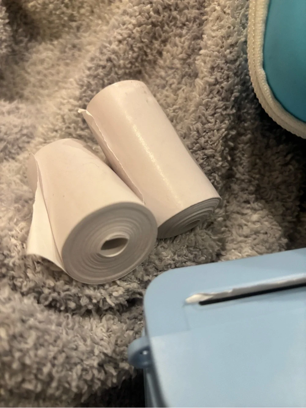Light Blue Instant Print Toy Camera with Carry Case and Strap